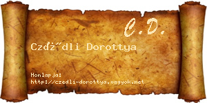 Czédli Dorottya névjegykártya
